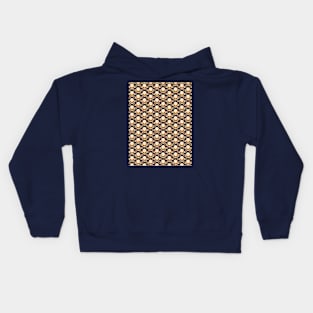 Historical golden geometric arabesque repeated pattern Kids Hoodie